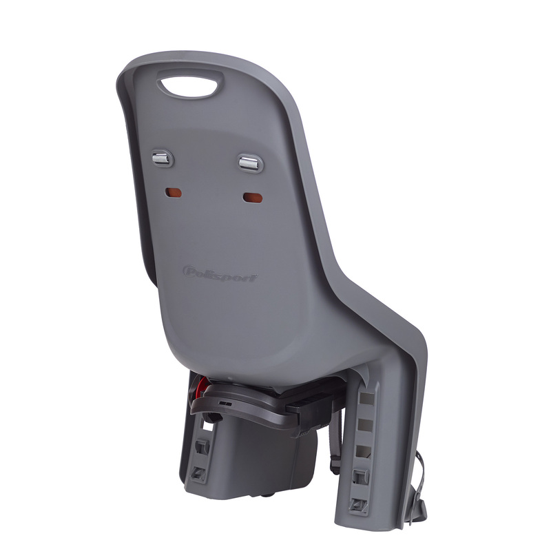 POLISPORT Bubbly Maxi Plus CFS Rear Child Bike Seat Carrier Mounting - Charcoal Grey/Brown