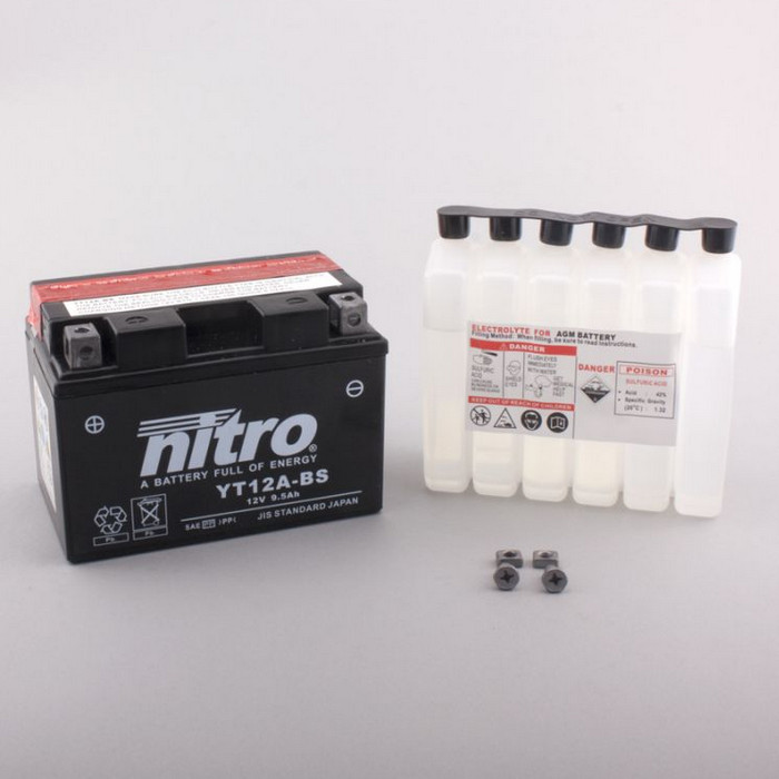 Batterie Nitro YT12A-BS 10AH MF Batterie Nitro YT12A-BS 10AH MF