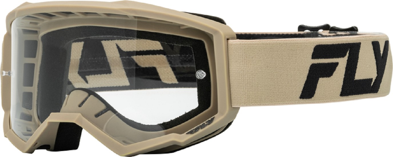 FLY RACING Focus Brille Khaki/Schwarz- Transparente Linse