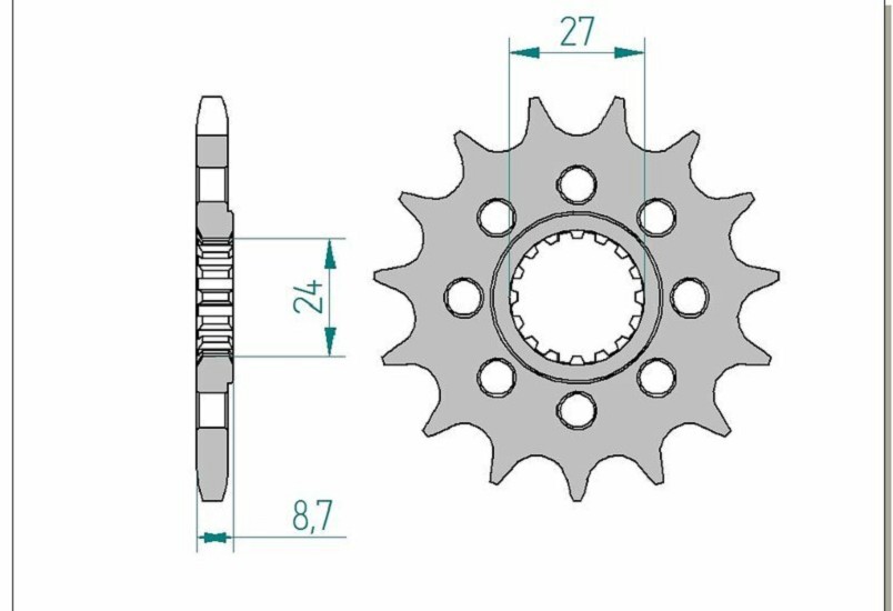 AFAM Standard Stahlritzel vorne 22901 - 525