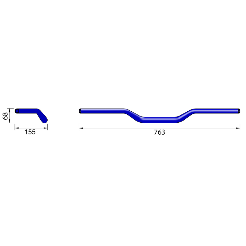 HIGHSIDER pro X-Bar Alu-Lenker Superbike X01, 1 1/8 Zoll, silber
