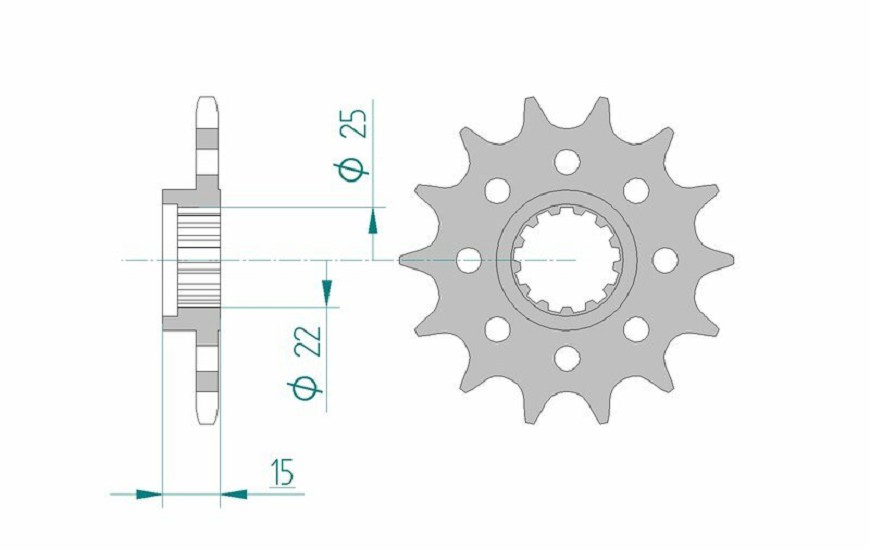 AFAM Standard Stahlritzel vorne 24509 - 520 AFAM Standard Stahlritzel vorne 24509 - 520