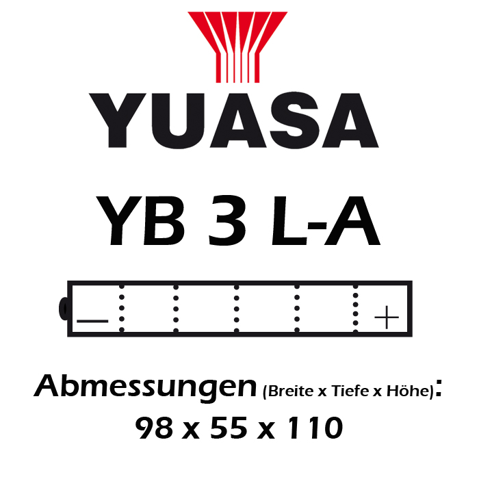 Batterie YUASA YB3L-A 3 AH