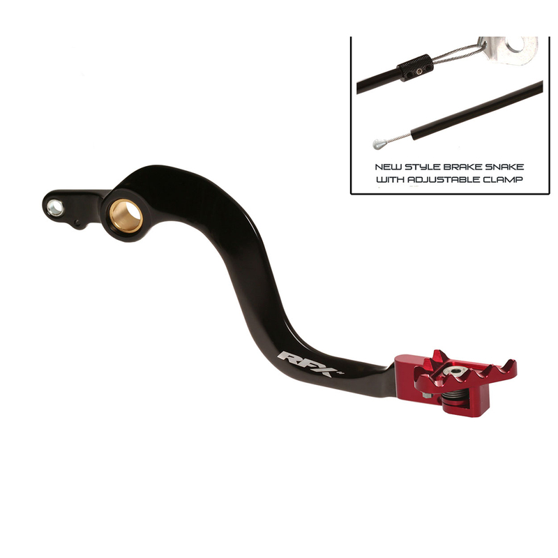 RFX Pro FT Hinterradbremshebel (Schwarz/Rot) - passend für Honda CR250