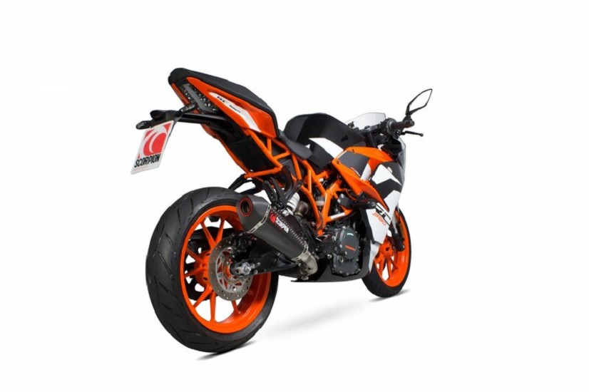 SCORPION Serket Parallel Muffler Carbon/Black ABS End Cap passend für KTM RC390 SCORPION Serket Parallel Muffler Carbon/Black ABS End Cap passend für KTM RC390