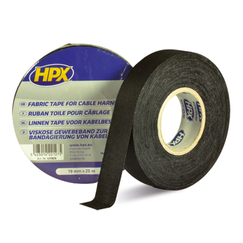 HPX Gewebeklebeband schwarz 19 mm x 25 m