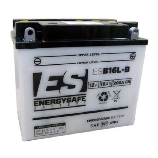 Batterie ENERGYSAFE ESB16L-B (CP) mit Säurepack 12V/19AH (10 Std.) [175x100x155] CCA=200A (2 Jahre Garantie - s. Artikeltext)
