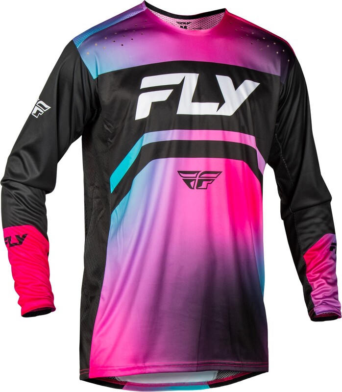 FLY RACING Rayce Jugend Fahrrad-Jersey - Fuchsie/Schwarz/Teal