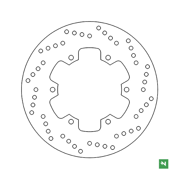 Bremsscheibe DF4023A (4 mm) ,starr Ø aussen/innen: 245/115 mm, Lochkreis: 133 mm 6-Loch (8,5 mm)