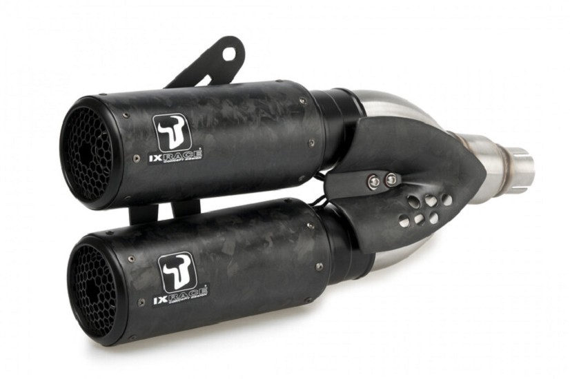 IXRACE DCX2 Carbon forged Endschalldämpfer, Z 900, 2020- IXRACE DCX2 Carbon forged Komplettanlage, passend für Honda CB 650 R, 21-, CBR 650 R, 21- (Euro5)