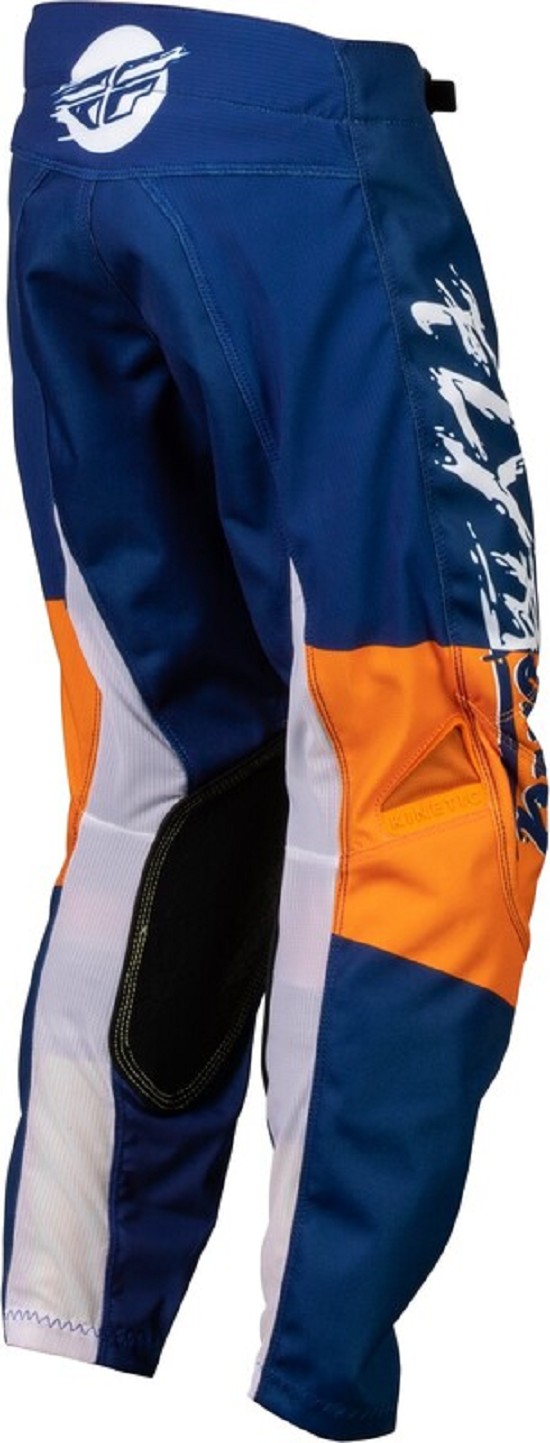 FLY RACING Jugend Kinetic Khaos Hose Weiß/Marine/Orange