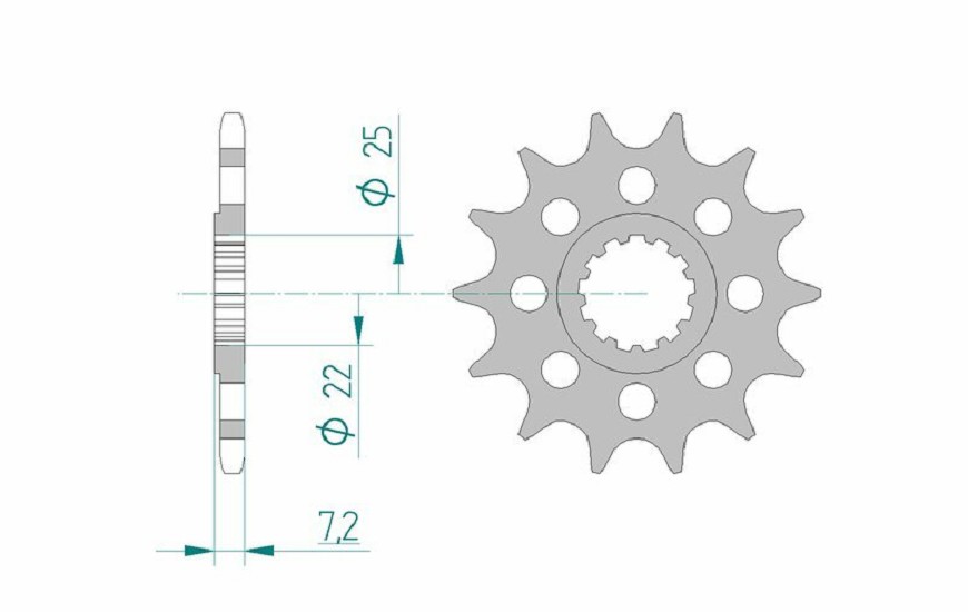 AFAM Standard Stahlritzel vorne 28404 - 520 AFAM Standard Stahlritzel vorne 28404 - 520