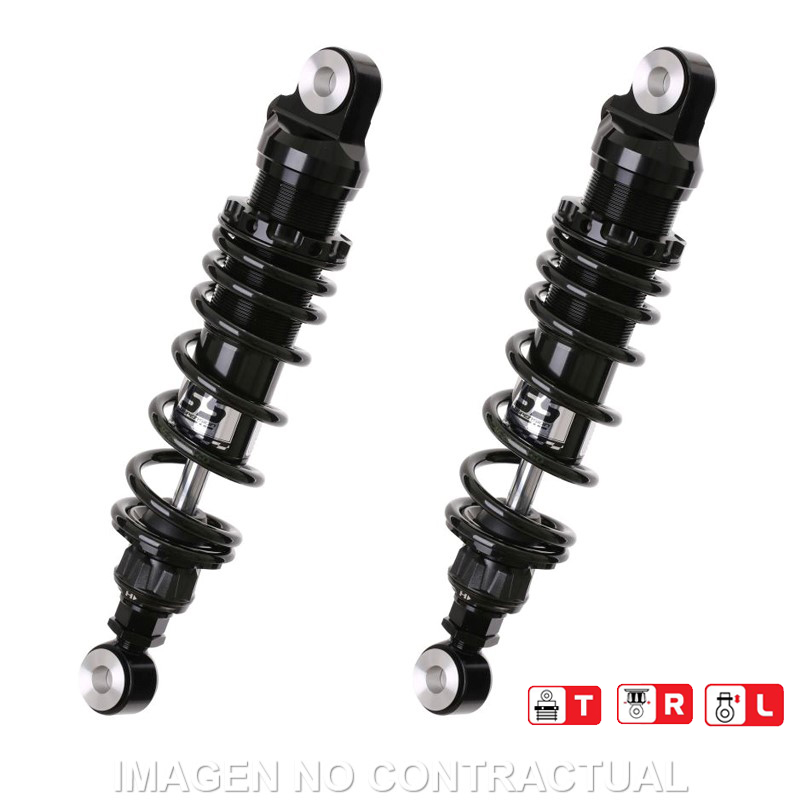 Federbein Z362-Serie Stereo hinten Black Edition passend für Harley Davidson XL 883 N, XL 1200 X Sportster RZ362-290TRL-15-B