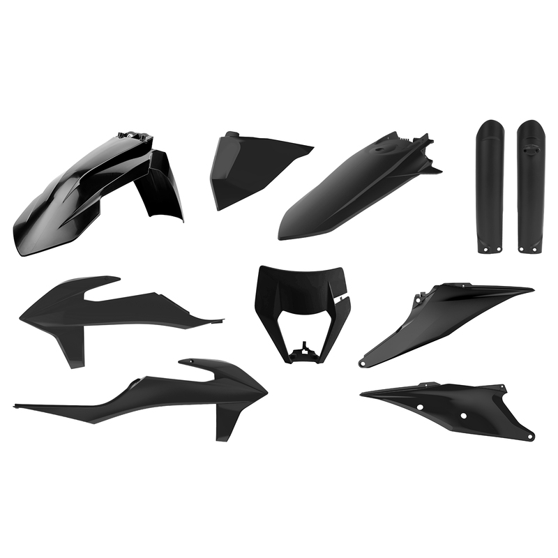 POLISPORT Plastik-Kit Schwarz - passend für KTM EXC/EXC-F