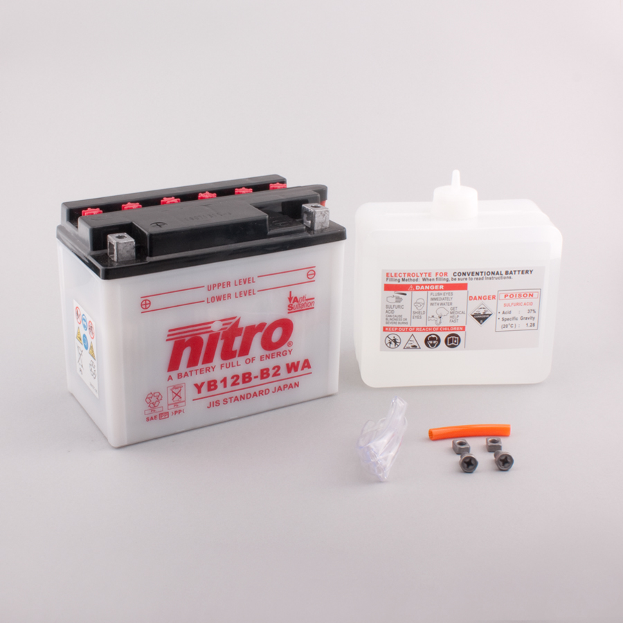 Batterie NITRO NB12B-B2 (CP) mit Säurepack 12V/12Ah [160x90x130] CCA=165A