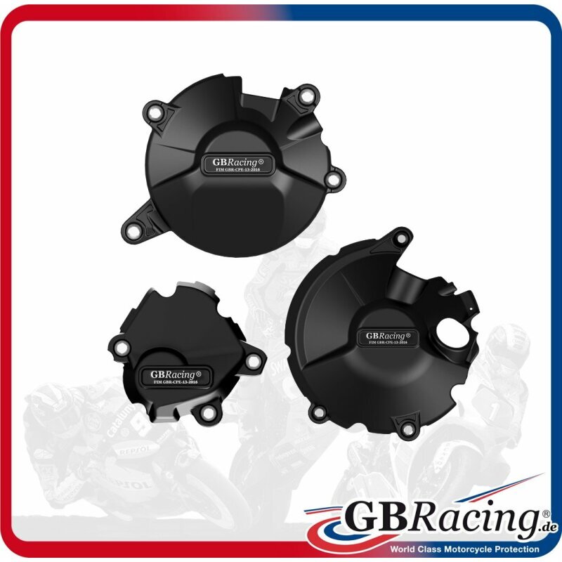 GB RACING Motordeckelschoner-Set Lichtmaschine/Kupplung/Zünd Schwarz passend für Honda CBR1000R/RR