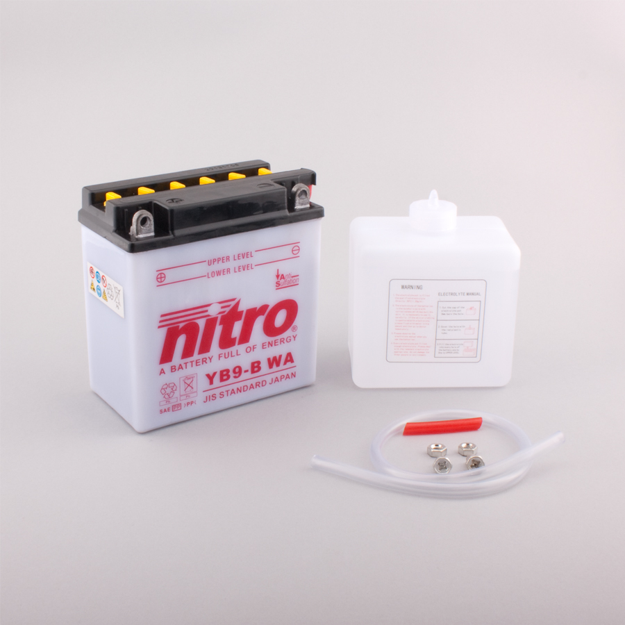 Batterie NITRO NB9-B (CP) mit Säurepack 12V/9Ah [135x75x139] CCA=130A