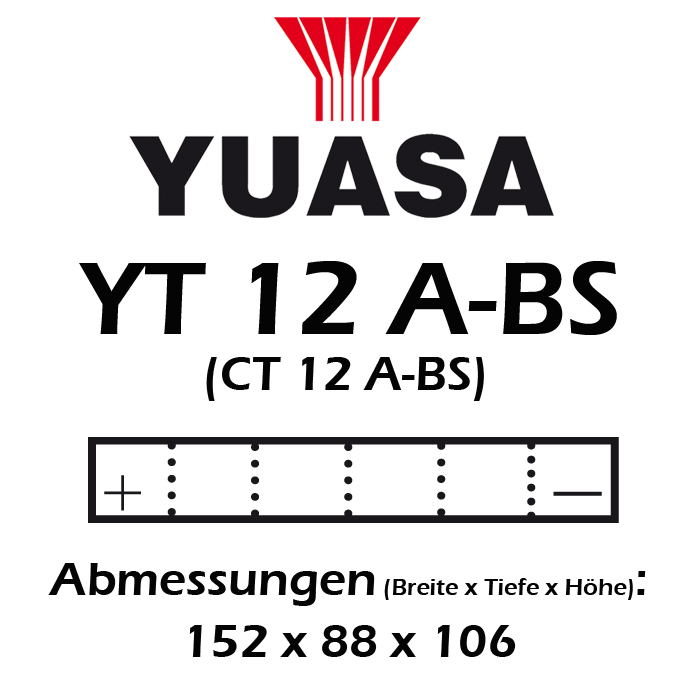 Batterie YUASA YT12A-BS 10 AH MF