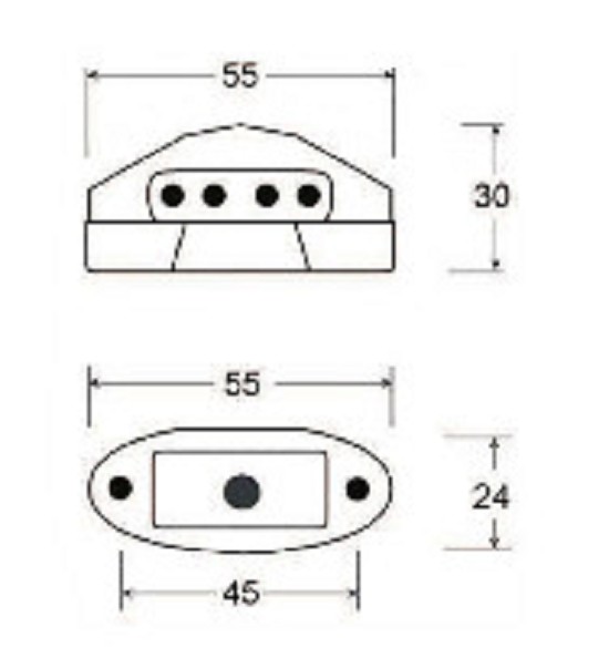 LED-Kennzeichenbeleuchtung Micro Space schwarz