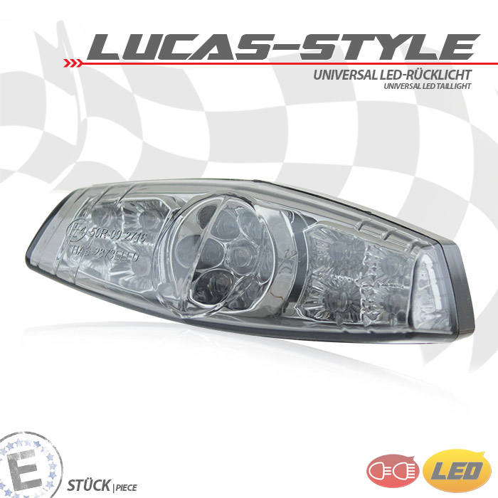 LED-Rücklicht Lucas-Style klar mit KZB