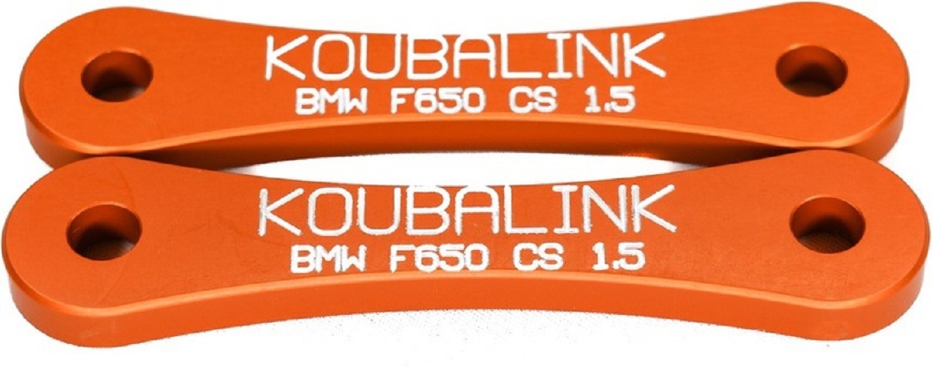KOUBALINK Tieferlegungssatz (38.1 mm) Orange - passend für BMW F650CS KOUBALINK Tieferlegungssatz (38.1 mm) Orange - passend für BMW F650CS