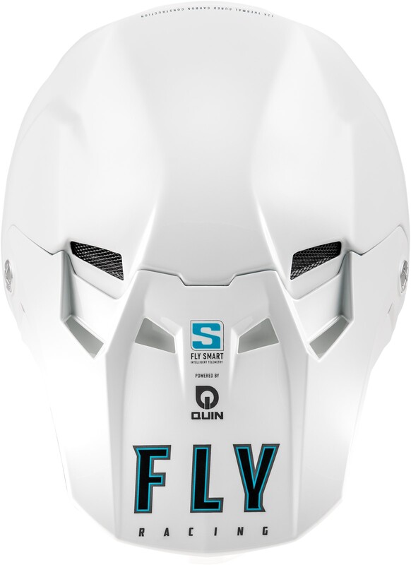 FLY RACING Formula S Carbon Solid Jugend Helm - Weiß