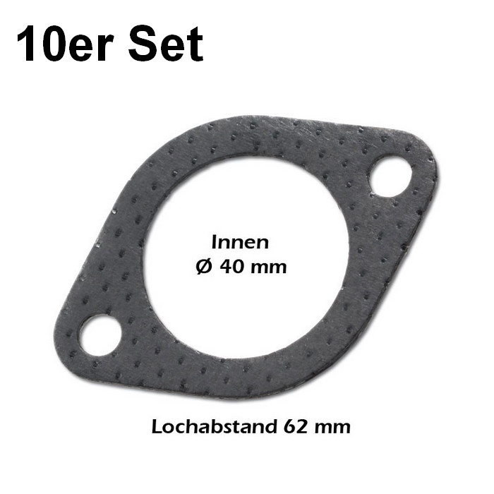 Auspuffkrümmerdichtung Set oval Set = 10 Stück Auspuffkrümmerdichtung Set oval Set = 10 Stück