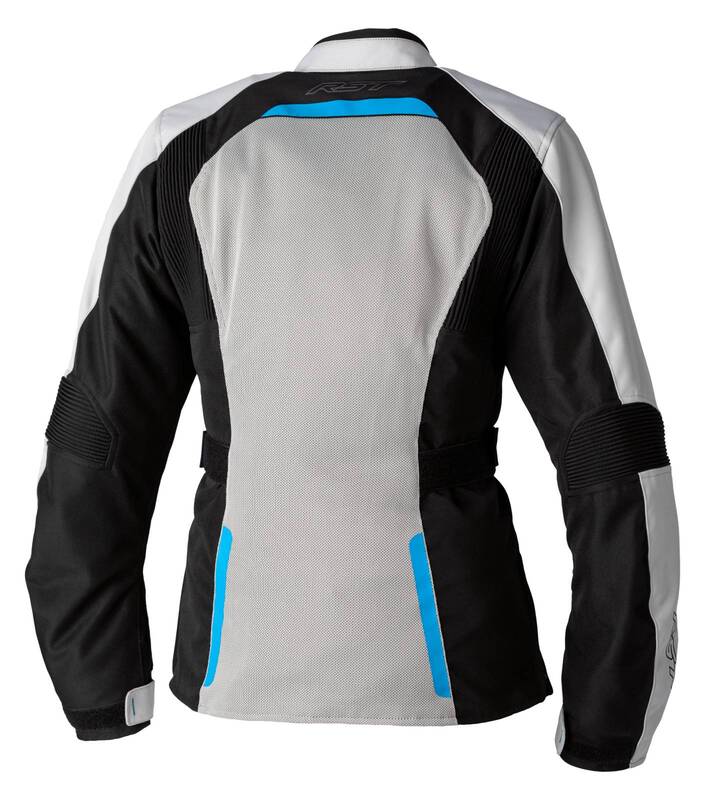 RST Damen Ava Mesh CE Textil-Jacke - Silber/Schwarz/Blau Größe XS