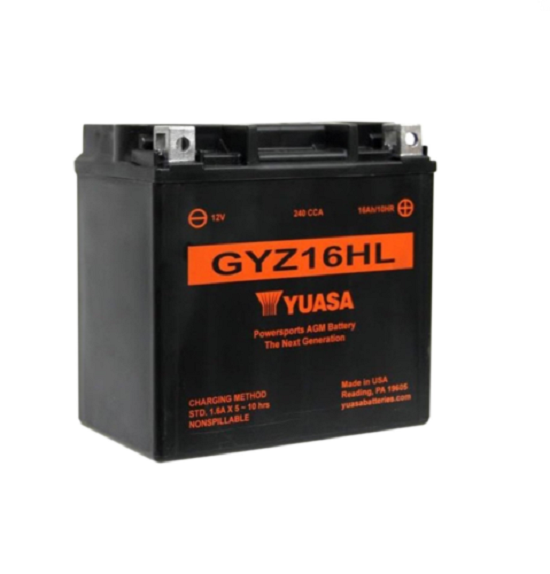 Batterie YUASA GYZ16HL (WC) AGM / Gel 12V/16AH (10 Std.) [150x87x145] CCA=240A
