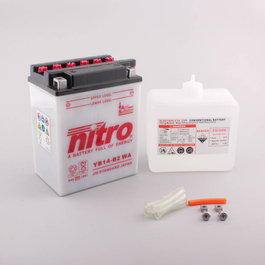 Batterie NITRO NB14-B2 (CP) mit Säurepack 12V/14Ah [134x89x166] CCA=190A