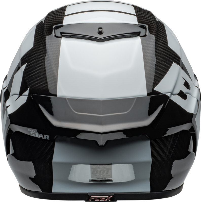 BELL Race Star DLX Flex Helm - Offset Gloss Black/White