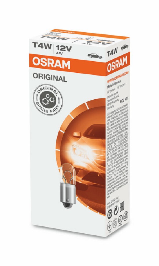 OSRAM Original Line T4W Glühlampen 12V 4W - x10