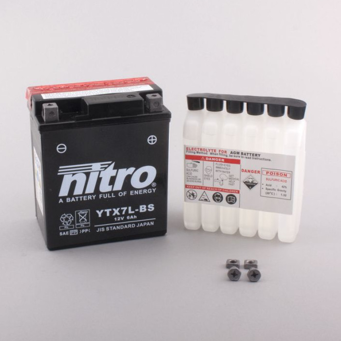 Batterie Nitro YTX7L-BS 6AH MF Batterie Nitro YTX7L-BS 6AH MF
