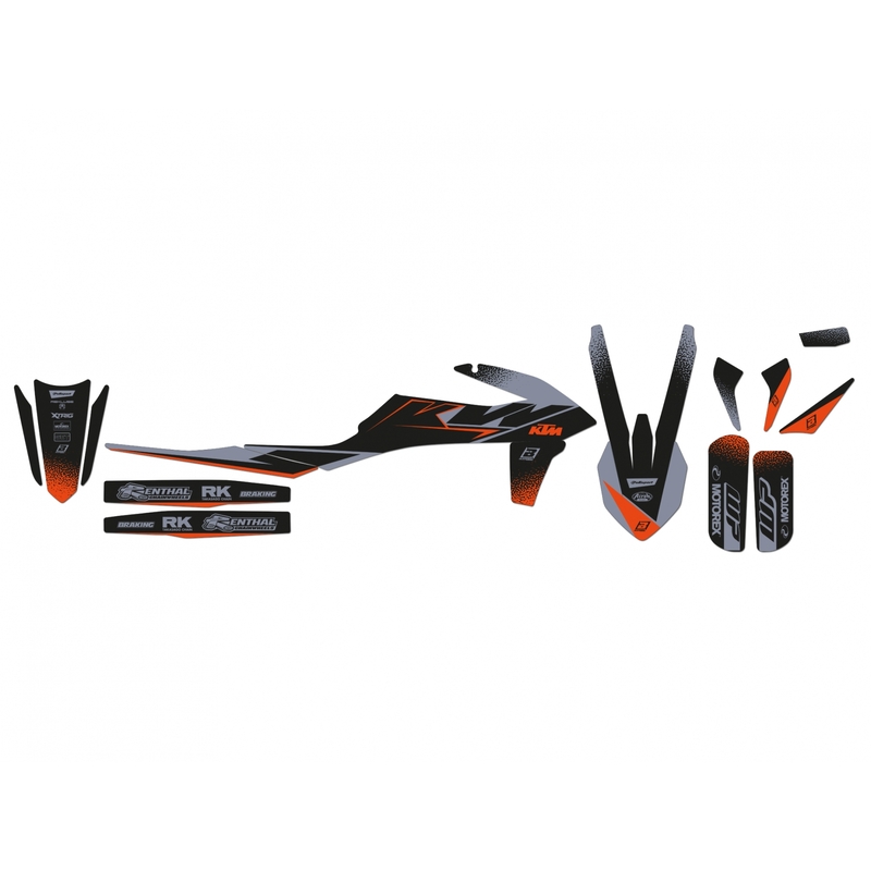 BLACKBIRD Matte Schwarz Komplett-Grafik-Kit passend für KTM SX/SX-F