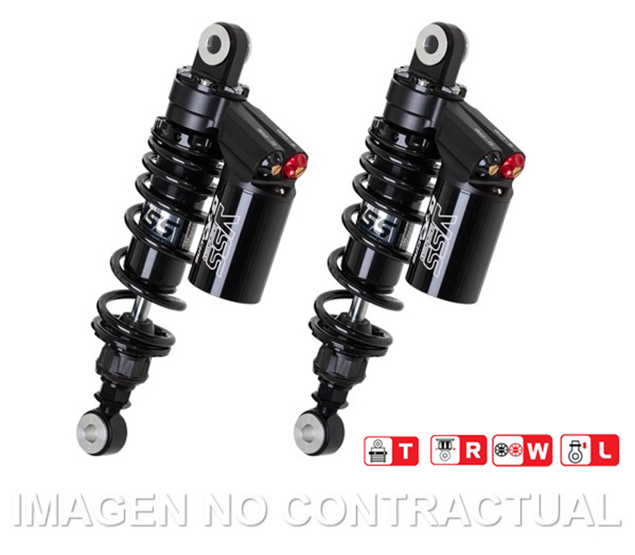 Federbein G362-Serie Stereo hinten Black Edition passend für Harley Davidson XL 883 N (09-18), XL 1200 X4 RG362-290TRWL-15-B Federbein G362-Serie Stereo hinten Black Edition passend für Harley Davidson XL 883 N (09-18), XL 1200 X4 RG362-290TRWL-15-B