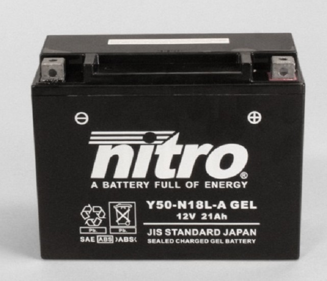 Batterie NITRO N50-N18L-A SLA (WC) Gel 12V/20Ah [205x90x162] CCA=260A