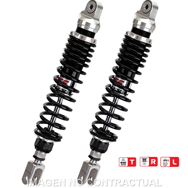 Federbein Z362-Serie Stereo hinten passend für Suzuki Burgman 650 (02-11) (Fahrer > 112 kg) TZ362-370TRL-03-88