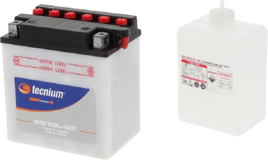 TECNIUM Blei/Säure Batterie mit Säurepack - BB10L-B2 TECNIUM Blei/Säure Batterie mit Säurepack - BB10L-B2