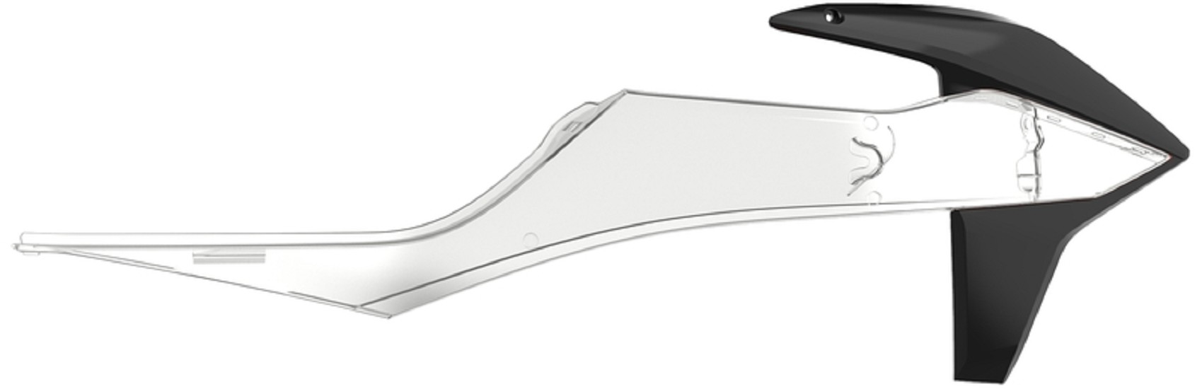 POLISPORT Kühlerspoiler seitlich Schwarz/Transparent passend für KTM SX/SX-F