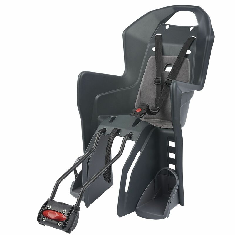 POLISPORT Koolah 29 Rear Child Bike Seat Frame Mounting - Dark Grey/Silver