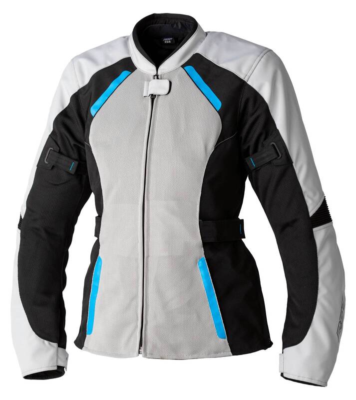 RST Damen Ava Mesh CE Textil-Jacke - Silber/Schwarz/Blau Größe XS