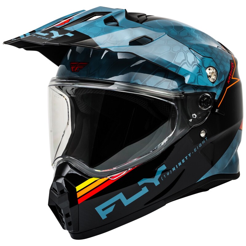 FLY RACING Trekker Kryptek Conceal Helm - Slate/Schwarz/Rot