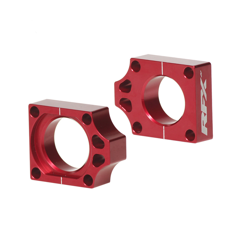 RFX Pro Hinterachseinstellblöcke (Rot) - passend für Honda CRF250/450 RFX Pro Hinterachseinstellblöcke (Rot) - passend für Honda CRF250/450