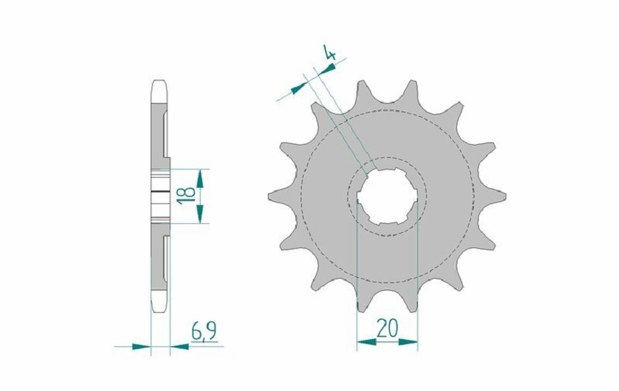 AFAM Standard Stahlritzel vorne 20204 - 520