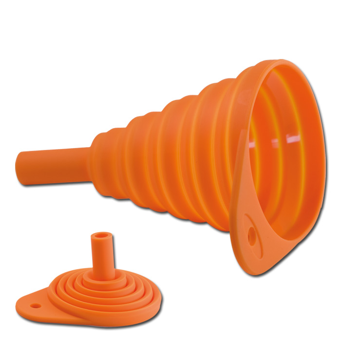 Universal Silikon-Falttrichter orange