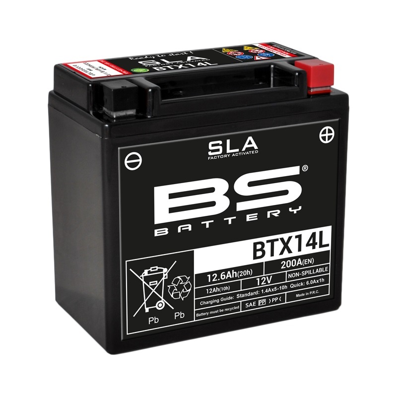 BS BATTERY SLA Wartungsfreie Batterie Werkseitig aktiviert - BTX14L BS BATTERY SLA Wartungsfreie Batterie Werkseitig aktiviert - BTX14L