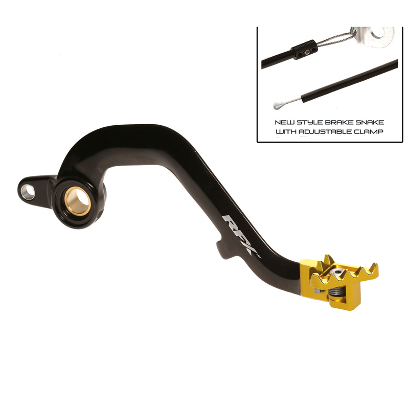 RFX Pro FT Bremshebel hinten (schwarz/gelb) - passend für Suzuki RM250