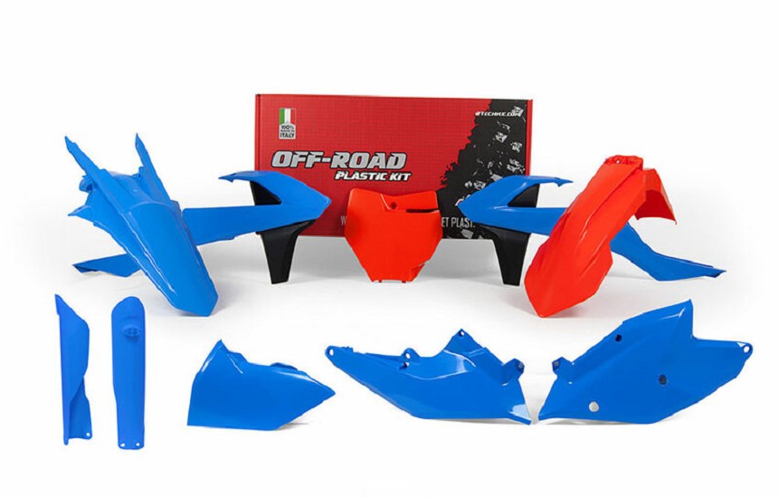 RACETECH Plastik-Kit blau/orange limited Edition passend für KTM RACETECH Plastik-Kit blau/orange limited Edition passend für KTM