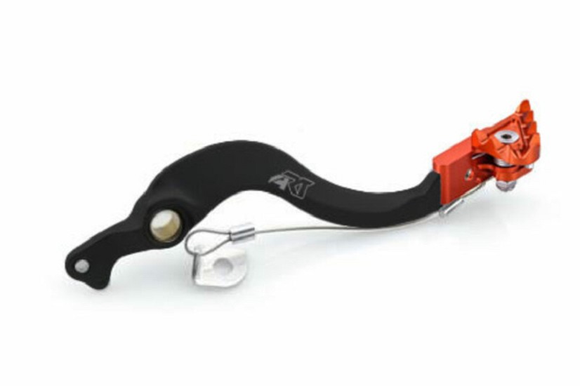 ART Factory Bremspedal Aluminium eloxiert schwarz/Spitze orangefarben passend für KTM/Husqvarna ART Factory Bremspedal Aluminium eloxiert schwarz/Spitze orangefarben passend für KTM/Husqvarna