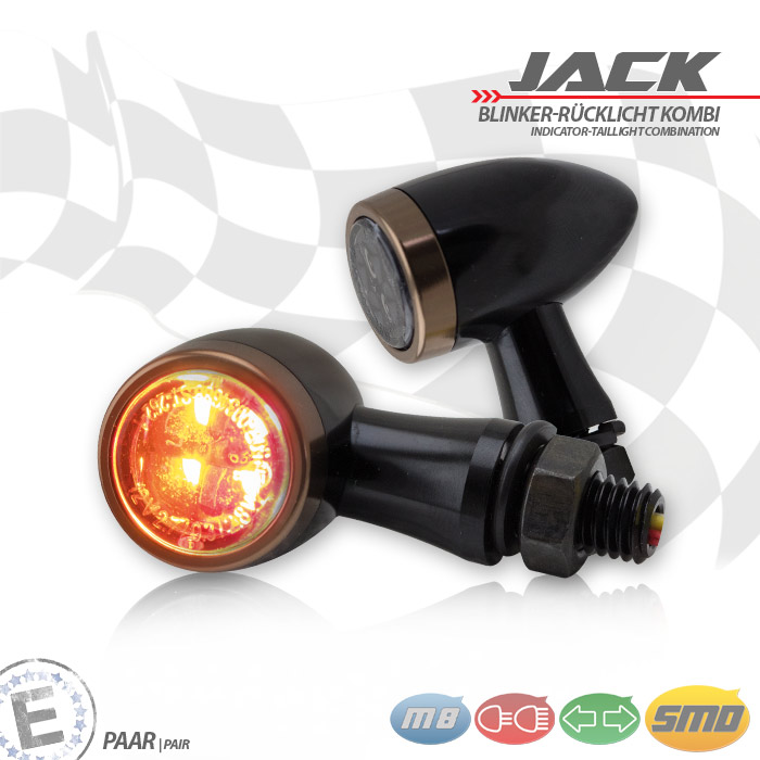 SMD-Blinker/RL-Set Jack schwarz Alu M8